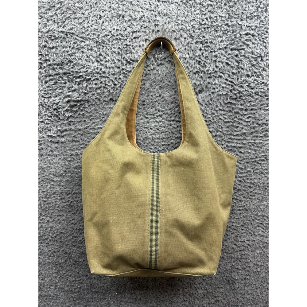 Nine West‎ Accessories Womens Canvas Hobo Shoulder Bag Khaki w/ Wristlet